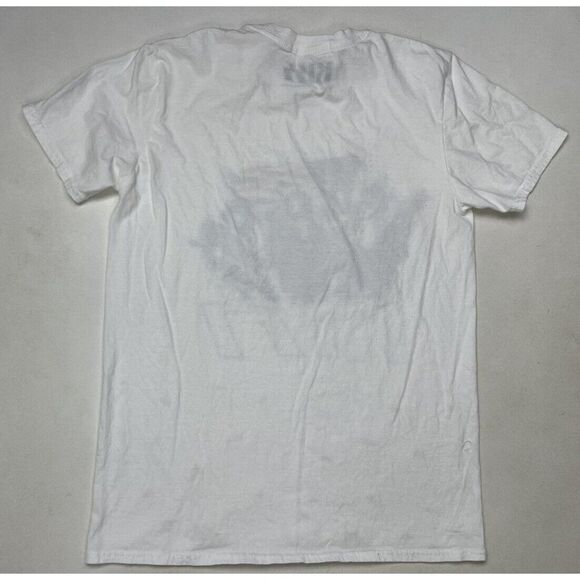 Missguided Kiss Graphic T-shirt Women Small White Music Distressed - Picture 4 of 6